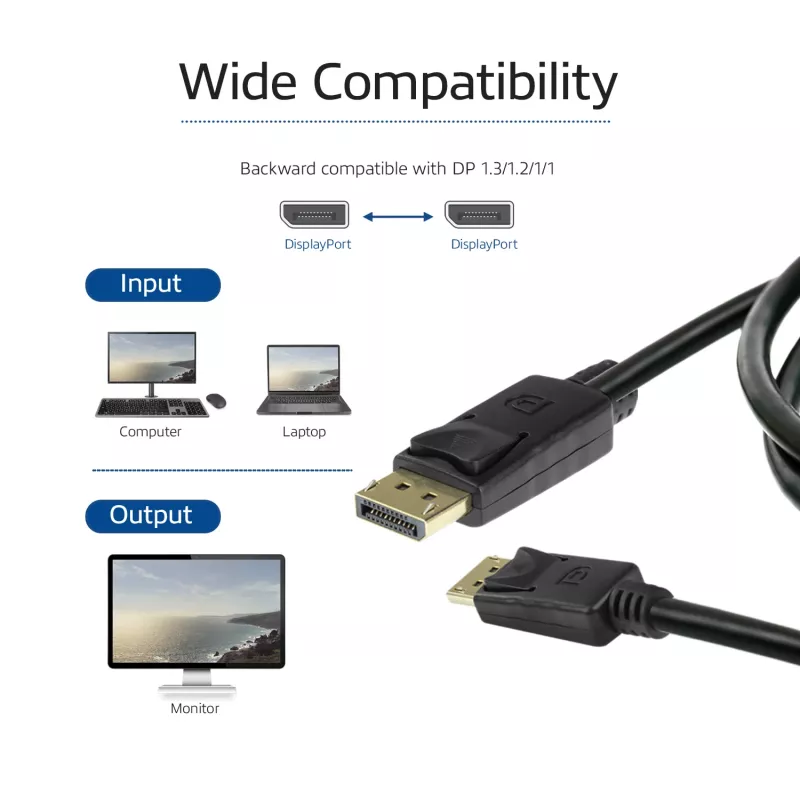 ACT Cable DisplayPort 1.4 de 3 metros 8K conector macho – conector macho