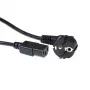 ACT Cable de alimentación conector de red CEE 7/7 conector macho (acodado) - C13 negro 2,5 m