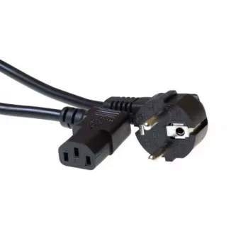 ACT Cable de alimentación conector de red CEE 7/7 conector macho (acodado) - C13 (acodado) negro 2 m