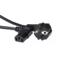 ACT Cable de alimentación conector de red CEE 7/7 conector macho (acodado) - C13 (acodado) negro 2 m