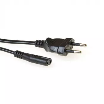 Cable de alimentación conector macho euro - conector hembra C7 negro 1,5 m ACT Powercord