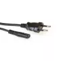 Cable de alimentación conector macho euro - conector hembra C7 negro 1,5 m ACT Powercord