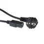 ACT Cable de alimentación CEE 7/7 conector macho (acodado) - C13 negro 3 m