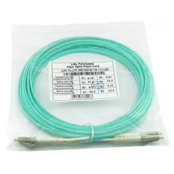 Cable de fibra óptica BlueOptics BK842A 30 m LC OM3 aqua