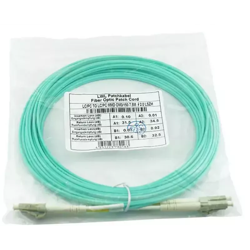 Cable de fibra óptica BlueOptics BK843A-BO 50m LC OM3 aqua