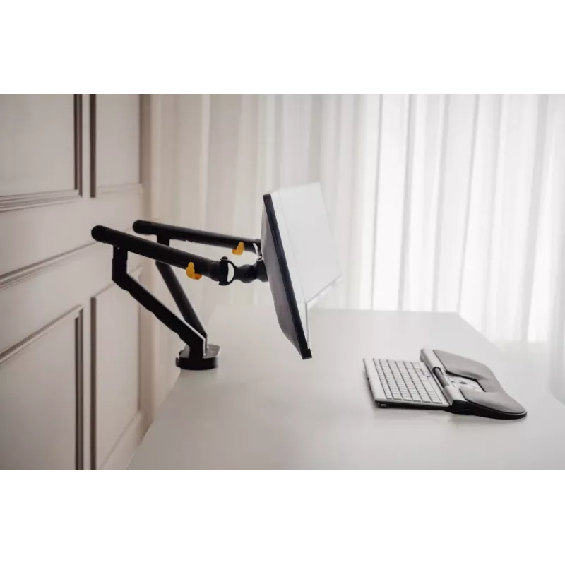 BakkerElkhuizen BE Flexible Dual BNEBFDB brazo para monitor, de escritorio, hasta 88,9 cm (35 pulgadas), negro