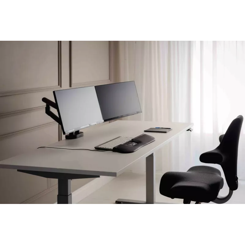 BakkerElkhuizen BE Flexible Dual BNEBFDB brazo para monitor, de escritorio, hasta 88,9 cm (35 pulgadas), negro