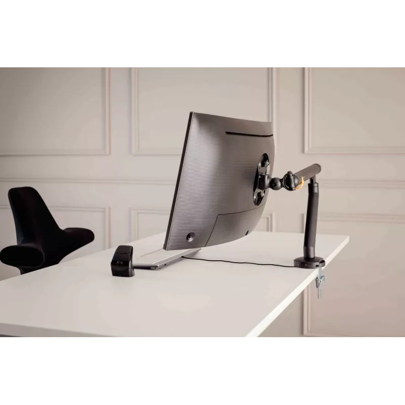 BakkerElkhuizen BE Flexible Single BNEBFSB brazo para monitor, de escritorio, muelle mecánico, hasta 88,9 cm (35 pulgadas), aluminio/acero, negro