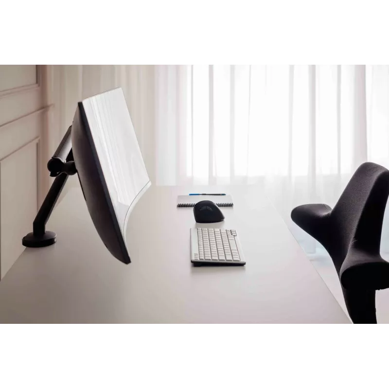 BakkerElkhuizen BE Flexible Single BNEBFSB brazo para monitor, de escritorio, muelle mecánico, hasta 88,9 cm (35 pulgadas), aluminio/acero, negro