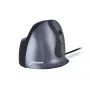 BakkerElkhuizen Evoluent D Large, diestro, diseño vertical, láser, USB Type-A, 3200 DPI, negro, gris, plata