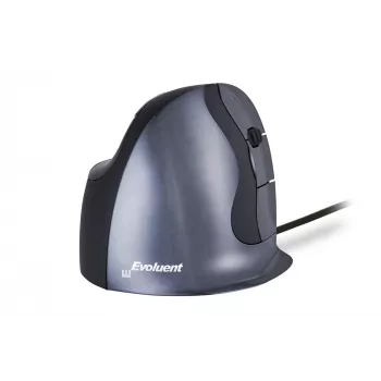 BakkerElkhuizen Evoluent D Small, diestro, diseño vertical, láser, USB Type-A, 3200 DPI, negro