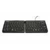 BakkerElkhuizen Goldtouch Travel Go2 con cable DE Qwertz, mini, con cable, USB, interruptores de tijera, QWERTZ, negro