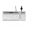 BakkerElkhuizen S-board 840 Numeric teclado, USB, PC, 1,2 m, gris claro, blanco