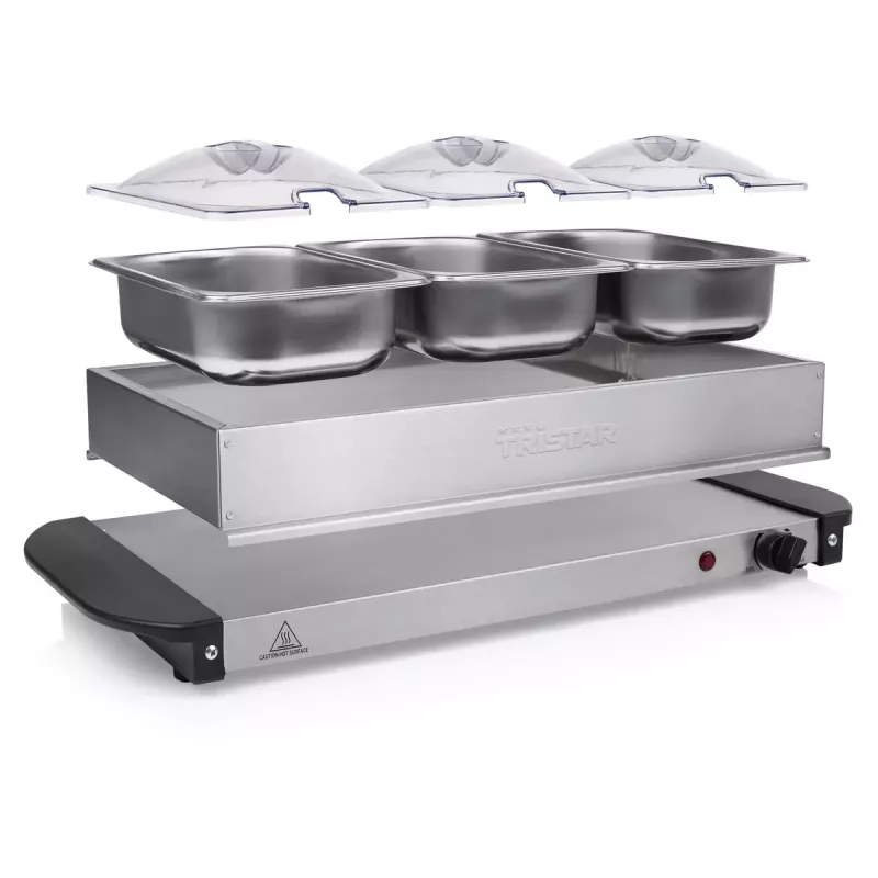 Calientaplatos Tristar BP-6283 200W 4,2L acero inoxidable