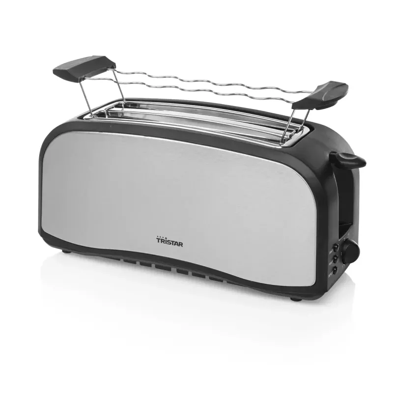 Tostadora Tristar BR-1046 4 rebanadas negra acero inoxidable 1400W