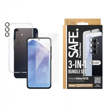 Pack de protección PanzerGlass Samsung Galaxy A55 5G resistente a arañazos y golpes