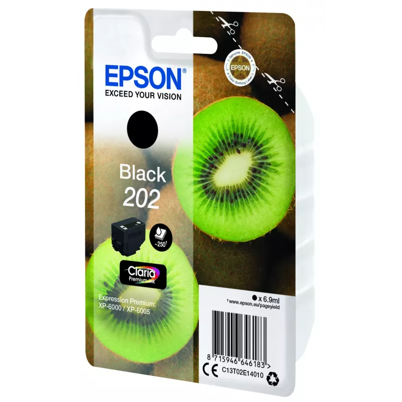Epson 202 C13T02E14020 cartucho de tinta, 6,9 ml, negro