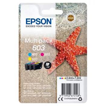 Cartucho de tinta Epson C13T03U54020 — original rendimiento estándar, cian/magenta/amarillo, 2,4 ml, 130 páginas, 1 unidad