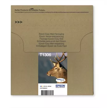 Multipack de cartuchos de tinta Epson T1306 DURABrite Ultra 3 colores (cian, magenta, amarillo) alto (XL) rendimiento, 3 uds.