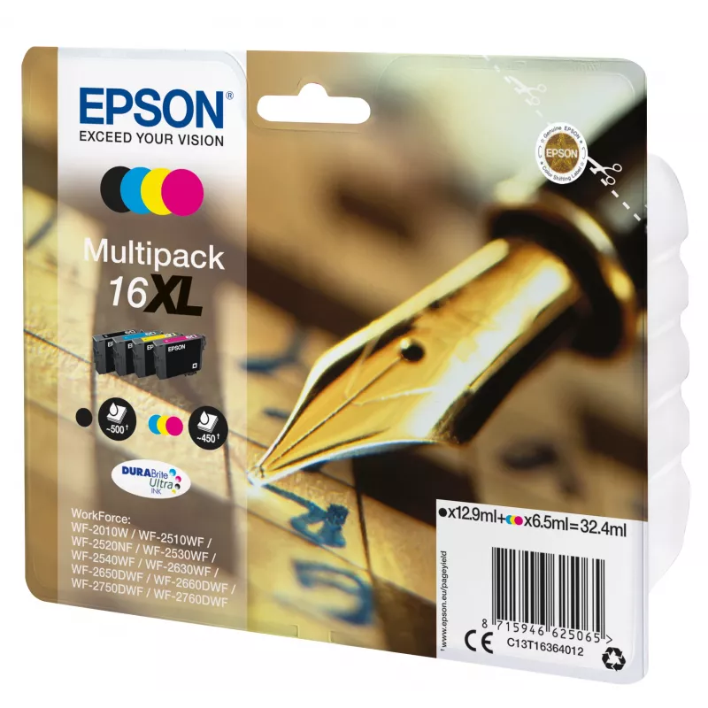 Cartucho de tinta Epson C13T16364012 / 16XL XL multipack BK,C,M,Y