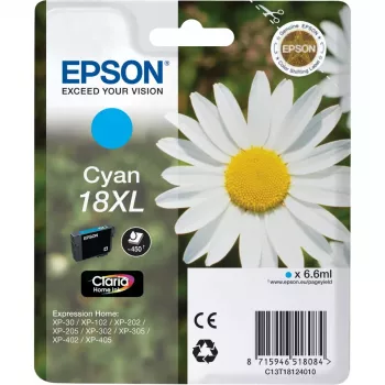 Cartucho EPSON tinta cian 18XL Claria Home Ink C13T18124010
