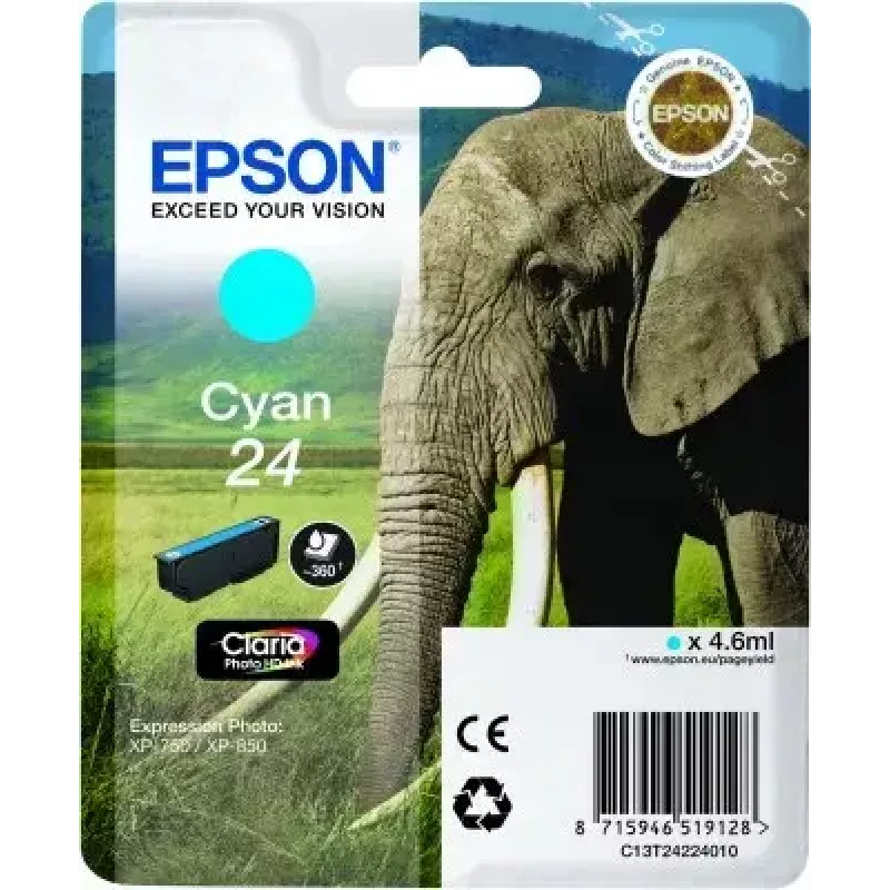 Epson pack individual cian 24 Claria Photo HD tinta