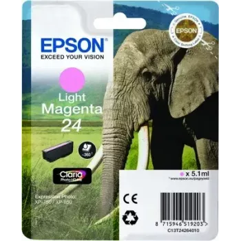 Cartucho de tinta Epson C13T24264010 original a base de pigmento magenta claro pack individual