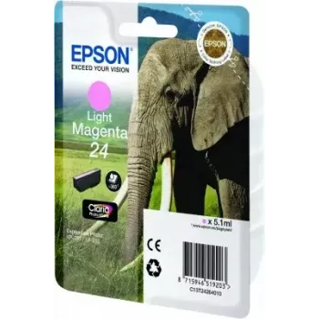 Cartucho de tinta Epson C13T24264010 original a base de pigmento magenta claro pack individual
