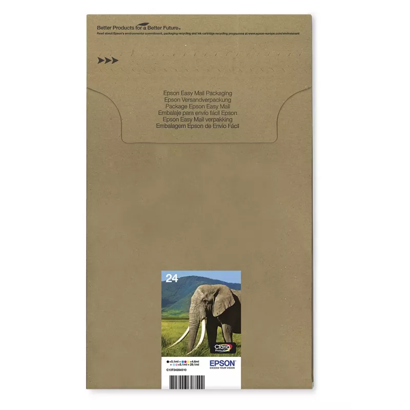 Cartuchos multipack de inyección de tinta Epson multipack 6 colores 24 EasyMail — 6 uds., rendimiento estándar, negro/cian/cian claro/magenta/magenta claro/amarillo