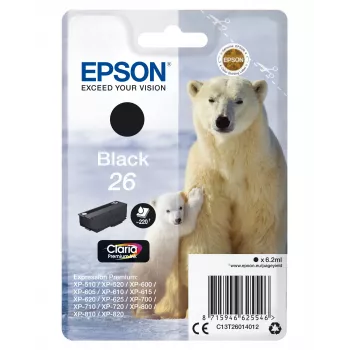 Epson Polar bear pack individual negro 26 Claria Premium Ink, negro