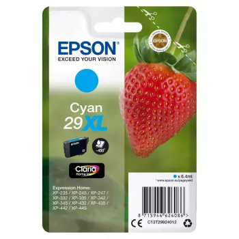 Epson Strawberry 29XL C cartucho de tinta 1 ud. original alto (XL) rendimiento cian