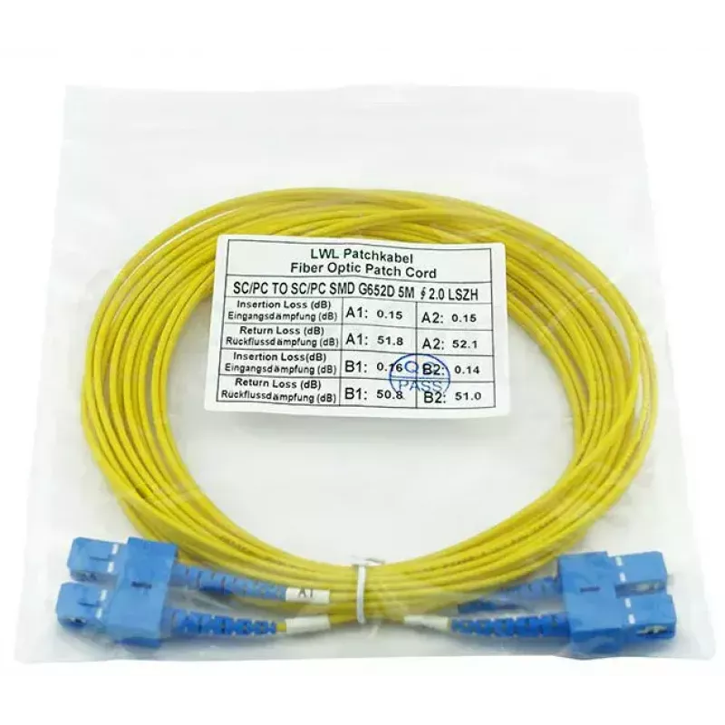 Cable de fibra óptica BlueOptics CAB-SMF-SC-SC-50 50 m G.657.A1 SC SC