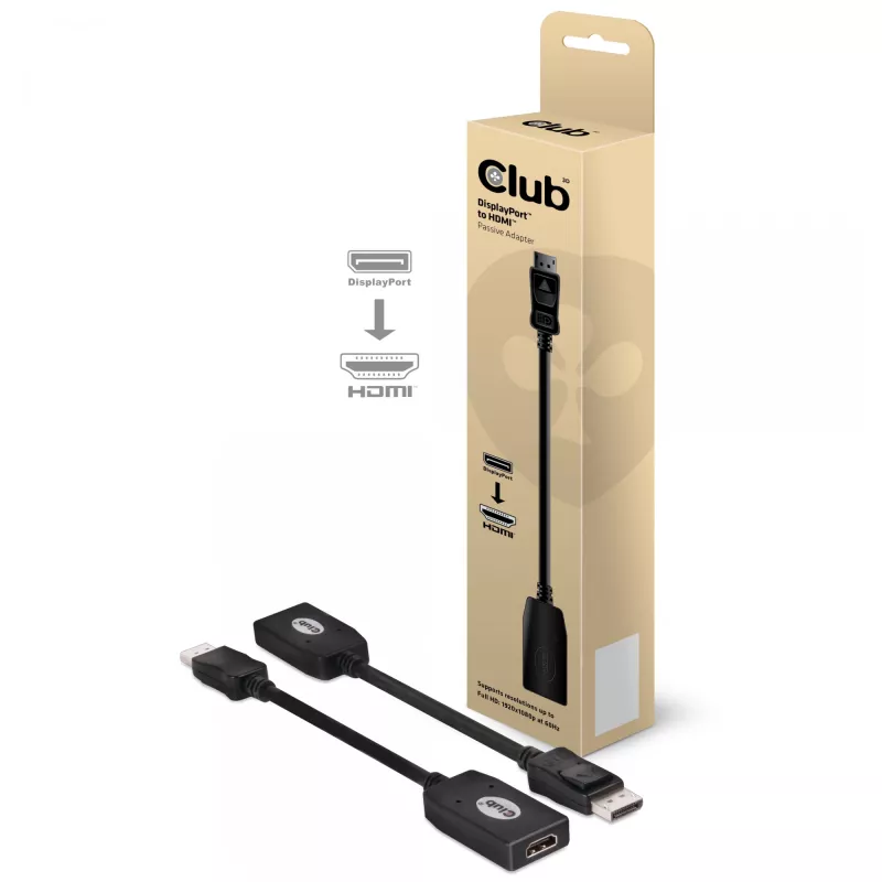 Adaptador pasivo DisplayPort a HDMI CLUB3D CAC-1001