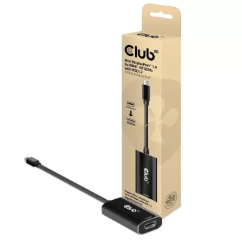 Adaptador activo CLUB3D Mini DisplayPort 1.4 a HDMI 4K120Hz con DSC1.2 M/H