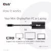 Club 3D CAC-1186 cable adaptador activo de Mini DisplayPort a HDMI 2.1, 4K 120 Hz, 8K 30 Hz, HDR, 15 cm, macho/hembra