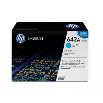 Cartucho de tóner original HP 642A cian LaserJet 1 ud.