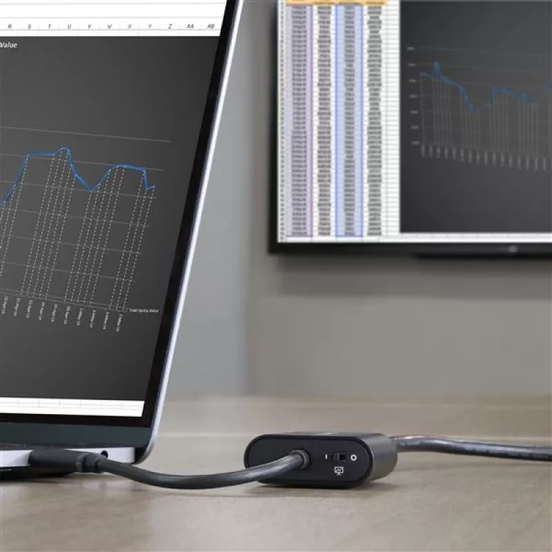 StarTech.com Adaptador USB-C a VGA - con conmutador de modo presentación - 1920x1200