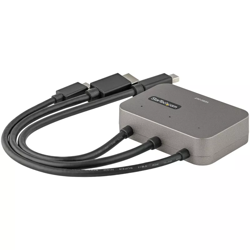 StarTech.com Adaptador multipuerto 3 en 1 a HDMI - convertidor de USB-C, HDMI o Mini DisplayPort a HDMI 4K 60Hz para salas de conferencias - adaptador de vídeo AV digital para conectar un monitor/pantalla HDMI