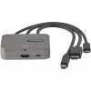 StarTech.com Adaptador multipuerto 3 en 1 a HDMI - convertidor de USB-C, HDMI o Mini DisplayPort a HDMI 4K 60Hz para salas de conferencias - adaptador de vídeo AV digital para conectar un monitor/pantalla HDMI