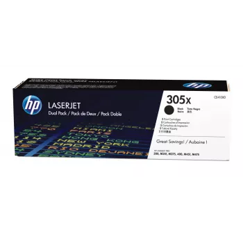 HP 305X pack de 2 tóner originales LaserJet de alto rendimiento negro