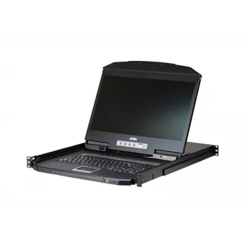 Conmutador KVM ATEN CL3108NX-ATA-AG USB VGA 1U para montaje en rack negro