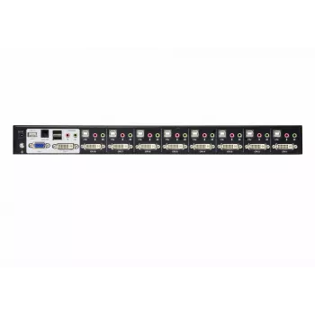 Conmutador KVM ATEN 8 puertos USB DVI Dual-Link con audio