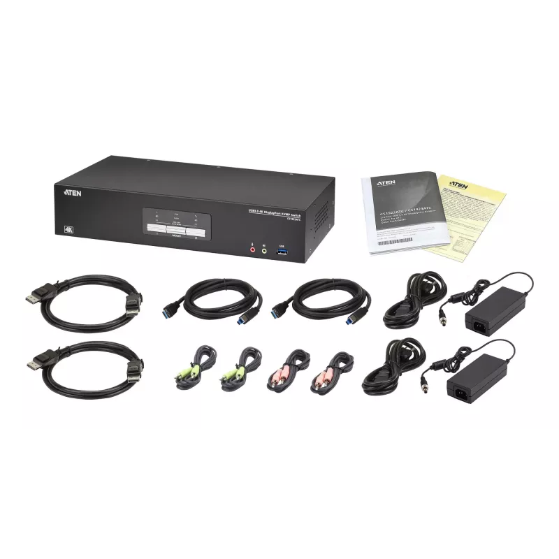Conmutador KVM ATEN CS1922ATC USB DisplayPort 4K Ultra HD