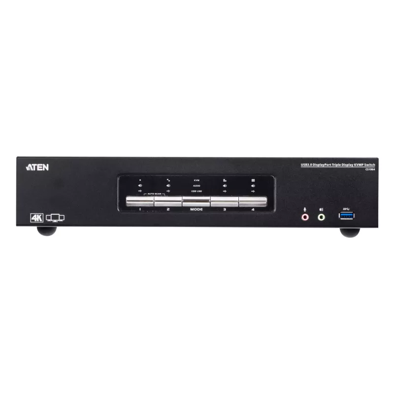 Conmutador KVMP ATEN 4P USB3.0 4K DP TRIPLE VIEW