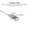 Cable de red slimline para centro de datos ACT Gris 2 metros LSZH U/FTP CAT6A sin pestaña de retención con conectores RJ45