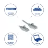 ACT Gris 0,25 metros LSZH U/UTP CAT6 cable de conexión Slimline para centro de datos snagless con conectores RJ45