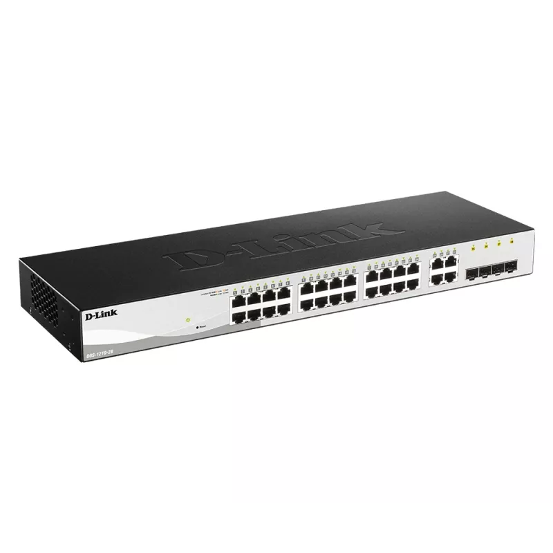 Switch gestionado inteligente D-Link 28 puertos Gigabit con 4 puertos combo