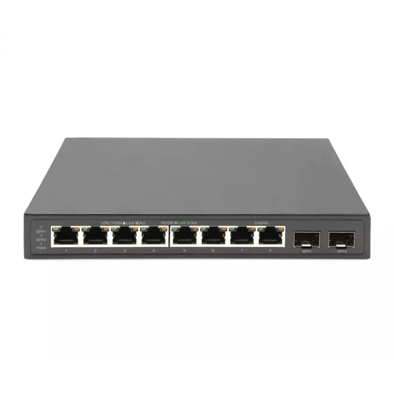 Switch no gestionado Digitus 8 puertos Gigabit + 2 Gigabit SFP