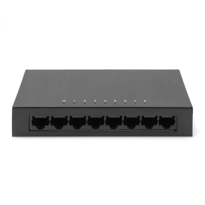 Switch no gestionado Digitus 8 puertos 10/100 Mbps Fast Ethernet carcasa metálica