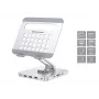 Conceptronic DONN26G, plata, tableta, soporte multimedia, aluminio, 100 W, MicroSD (TransFlash), SD, SDHC, SDXC